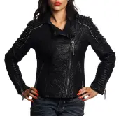 women's jacket spring/fall AFFLICTION - Black Cloud - BK L
