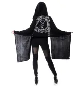 sweater women's (cardigan) HEARTLESS - LAZIRUS - BLACK L