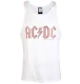 top men AC / DC - LOGO WHITE - AMPLIFIED XL