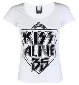 t-shirt metal women's Kiss - K 35 WHITE - AMPLIFIED L