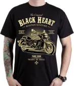 men's t-shirt BLACK HEART - HARLEY - BLACK XL