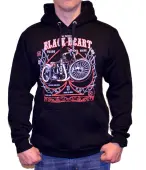 hoodie men's - FLAME CHOPPER - BLACK HEART L
