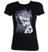 t-shirt street women's - PUNK - BLACK HEART L
