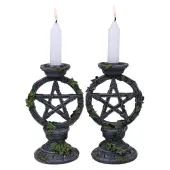 candlestick (set) Wiccan Pentagram