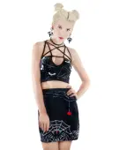 sports bra TOO FAST - PENTAGRAM - BLACK WIDOW L