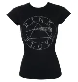 t-shirt metal women's Pink Floyd - Circle Logo Diamante - ROCK OFF S