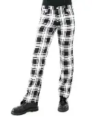 pants men Black Pistol - Tartan Pants Black-white 26