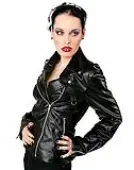 jacket women's (leather jacket) Black Pistol - Biker Jacket Sky Black XL