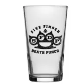 glass FIVE FINGER DEATH PUNCH - KNUCKLE LOGO - RAZAMATAZ