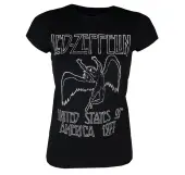 t-shirt metal women's Led Zeppelin - USA 1977 - NNM S