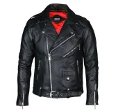 Men's leather jacket  STRAIGHT TO HELL - Commando Blk Nick 48