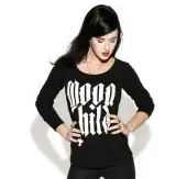 sweatshirt (no hood) women's - Moon Child - BLACK CRAFT L