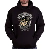 hoodie men's - KUSTOM KING - BLACK HEART XL