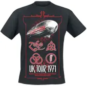 t-shirt metal men's Led Zeppelin - UK Tour 1971 - NNM XL