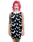 women's dress TOO FAST - WEDNESDAY ADDAMS - BATTY FLYING XL