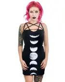 Dress Women's TOO FAST - PHASES OF THE MOON PENTAGRAM HARNESS L