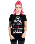t-shirt gothic and punk women's - HAVE YOURSELF A CREEPY LIL CHRISTMAS BABYDOLL - TOO FAST L