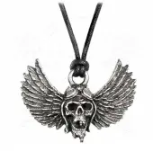 Pendant Necklace Airbourne - Skull / Wings - ALCHEMY GOTHIC