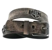 Belt Pentagram Cross - brown 100