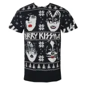 t-shirt metal men's Kiss - MERRY KISSMAS - LIQUID BLUE XL