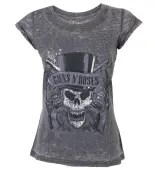 women's t-shirt Guns N' Roses - Faded Skull - ROCK OFF XL