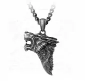 Pendant Necklace ALCHEMY GOTHIC - Dark Wolf