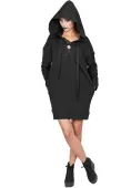 hoodie women's - BLACK - AMENOMEN XS