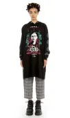 hoodie women's - Frida Longline - DISTURBIA S