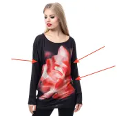 Women's long-sleeved T-shirt Innocent lifestyle - MARLOWE - DAMAGED XL