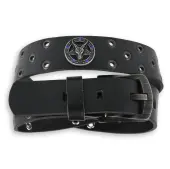 Belt Baphomet - Black krystal - blue 120