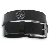 belt Baphomet - Black krystal - blue 100