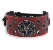 Bracelet Baphomet - red - crystal blue