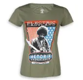 t-shirt metal women's Jimi Hendrix - Electric - ROCK OFF S