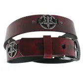 Belt Pentagram Cross - red 110