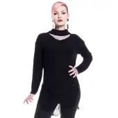 Sweater women's Vixxsin - SLIT NECK DECAY - BLACK L