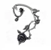 ALCHEMY GOTHIC Earrings - Black Rose Earwrap