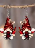 Modlily Christmas Red Santa Claus Acrylic Earrings - One Size