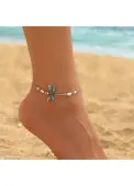 Modlily Silver Insect Dragonfly Design Iron Anklet - One Size