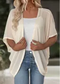 Modlily Beige Half Sleeve Tunic Light Cardigan - XXL