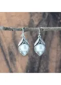 Modlily Silver Color Alloy Detail Pearl Earrings - One Size
