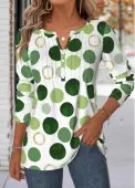 Modlily Multi Color Polka Dot Long Sleeve T Shirt - L