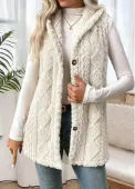 Modlily Beige Tummy Coverage Sleeveless Hooded Waistcoat - XXL