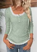 Modlily Sage Green Tummy Coverage Long Sleeve T Shirt - XL