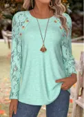 Modlily Mint Green Tummy Coverage Long Sleeve T Shirt - S