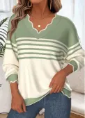 Modlily Multi Color Tummy Coverage Geometric Print Long Sleeve Sweatshirt - S