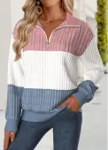 Modlily Multi Color Tummy Coverage Long Sleeve Sweatshirt - XL