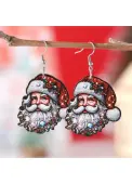 Modlily Christmas Red Santa Claus Alloy Earrings - One Size