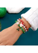 Modlily Christmas Red Santa Claus Alloy Bracelets - One Size