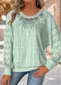 Modlily Sage Green Tummy Coverage Long Sleeve T Shirt - L