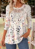 Modlily Multi Color Tummy Coverage Floral Print T Shirt - M